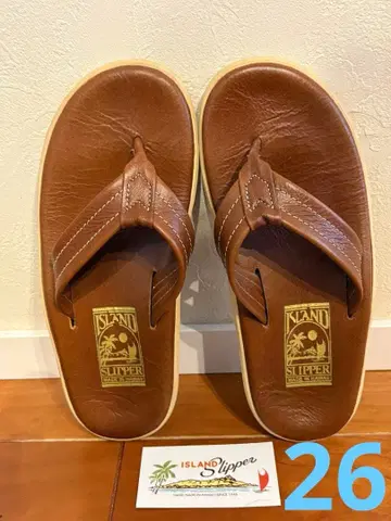 아일랜드 슬리퍼 ISLANDSripper 플립플랍 브라운 Size 6