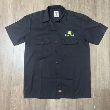 Dickies 디키즈 반팔 워크 셔츠 블랙 M 자수 로고