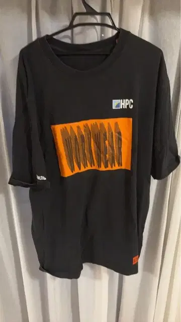 HERON PRESTON 워크웨어 티셔츠 블랙