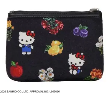 아메리빈티지 Hello Kitty 후르츠 패턴 파우치 블랙