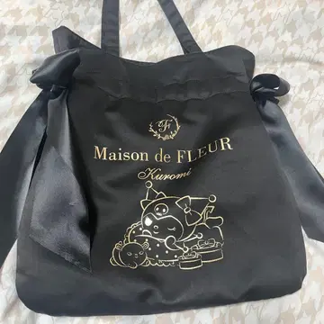 Maison de FLEUR 리본 토트백 블랙 쿠로미