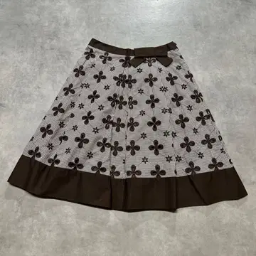 새상품급 M'S GRACY 리본 플레어 스커트 38 일본제