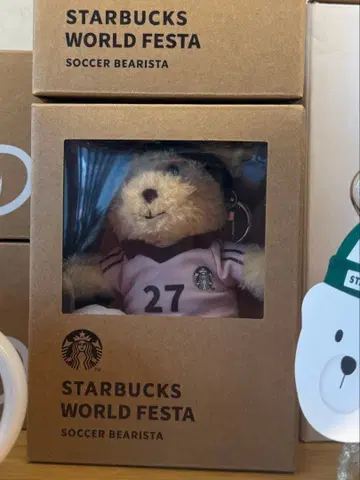 한국 스벅 축구 베어리스타 Starbucks Soccer 키링