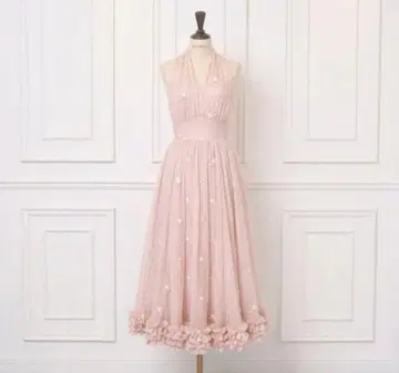 미스트 아스 Blooming Veil Halter Dress 핑크