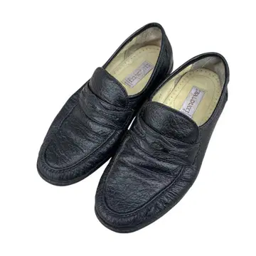 90's vintage 이탈리아제 가죽 로퍼 블랙 천연 가죽 아메카지