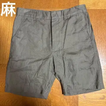 [새상품급] ZARA 자라 숏팬츠 카키 린넨 미국 S사이즈