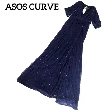 [새상품] ASOS CURVE 스팽글 맥시 길이 드레스 원피스