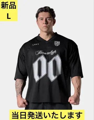 [ 새상품 당일 발송 ] Lyft FOOTBALL T-SHIRT 블랙 L