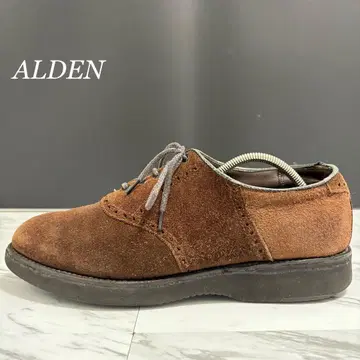 ALDEN B&Y 별주 안장 스웨이드 신발 브라운 26.5cm