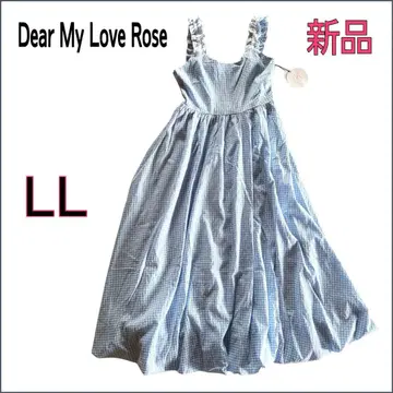 DearMyLoveRose 깅엄 체크 벌룬 점프 스커트 LL 새상품