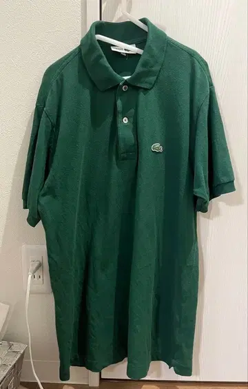 CHEMISE LACOSTE 피케 셔츠 그린 사이즈 3