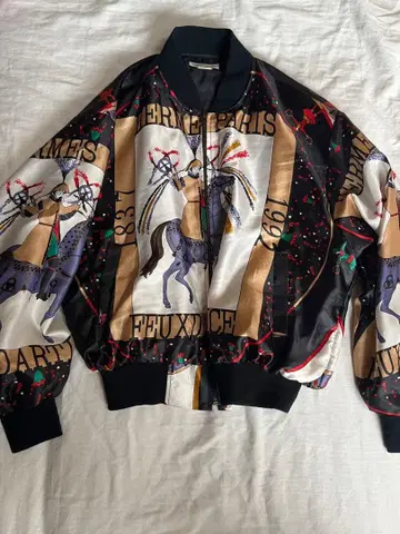 vintage bootleg blouson 실크 블루종