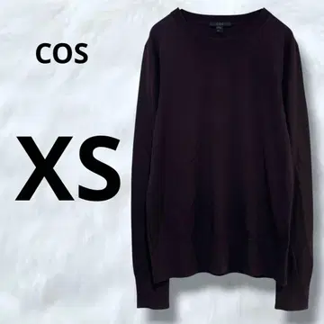 COS 얇은 소재 니트 H&M 다크 플럼 컬러 라운드넥 썸머 니트