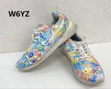 W6YZ 위즈 스니커즈 일본 한정판 모델 화이트 그래피티 패턴 27cm