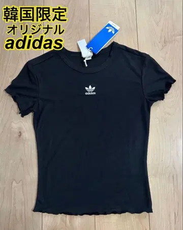 새상품 택 포함 adidas 한국 한정판 오리지널 T셔츠 블랙 XS