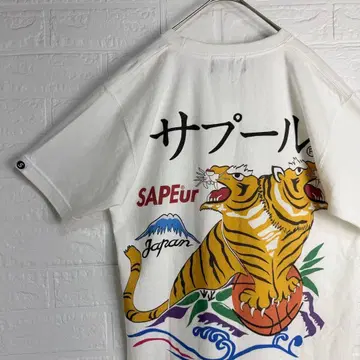 [ 새상품 ] SAPeur 스카잔 T셔츠 호랑이 일본풍 패턴