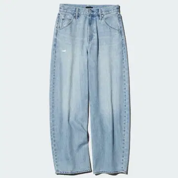 UNIQLO JEANS 와이드 핏 청바지 라이트 블루 21인치