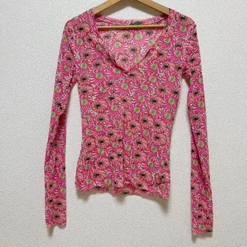 Y2K BENETTON 베네통 파워 메쉬 올 패턴 꽃무늬