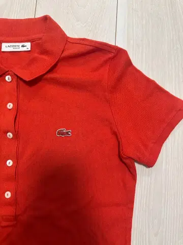 LACOSTE 라코스테 피케 셔츠 SLIM FIT 레드 38 카노 반팔