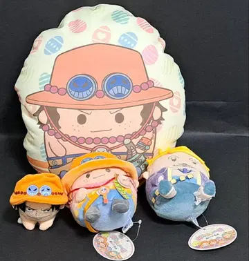 ONEPIECE 밀짚모자 일당 봉제 인형&쿠션 마르코&에이스&사보