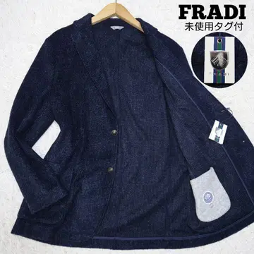 택 포함 미사용 이탈리아제 FRADI 테일러드 자켓 언컨 네이비 54