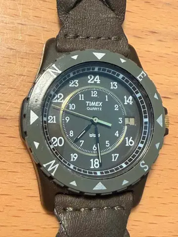 레어 TIMEX safari 사파리 카키 1980년대 빈티지 워치