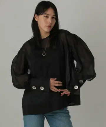 Chaos 카오스 멜란지 블라우스