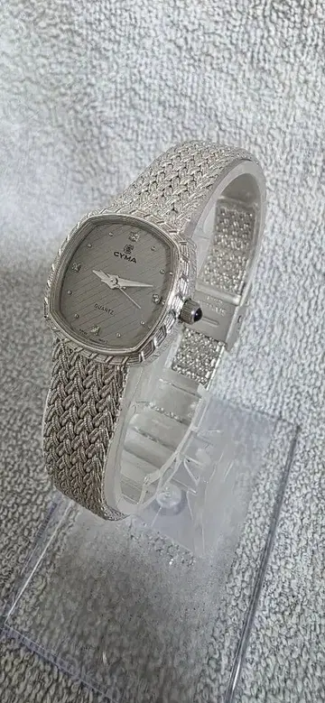 CYMA 200-2 여성용 쿼츠 손목시계 뜨개질 블레스 빈티지