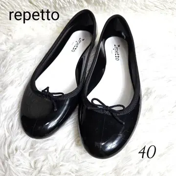 [ 컨디션 최상 ] Repetto 레인 슈즈 샌드리온 베이비 블랙