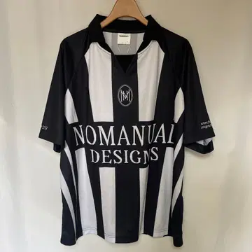 새상품 NOMANUAL STRIPE FOOTBALL 셔츠 축구 셔츠 S