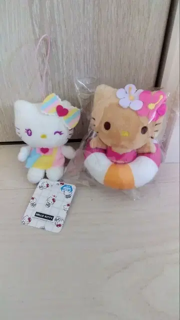 헬로키티 봉제 인형 스트랩 2세트
