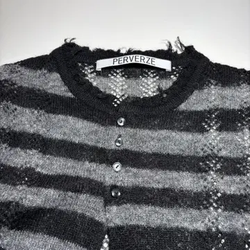 F) PERVERZE THICK STRIPE KNIT CARDIGAN | 가디건 | 번개장터 중고거래