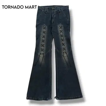 [ TORNADO MART ] 초레어 레이스업 벨보텀 데님 팬츠 M