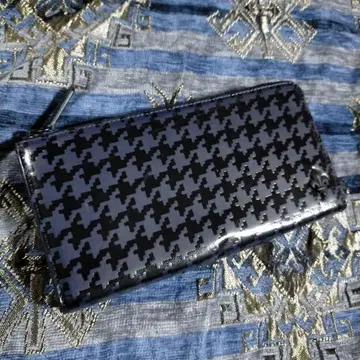 초레어 빈티지 새상품급 패트릭 콕스 장지갑 카드 홀더 백합 블랙 네이비