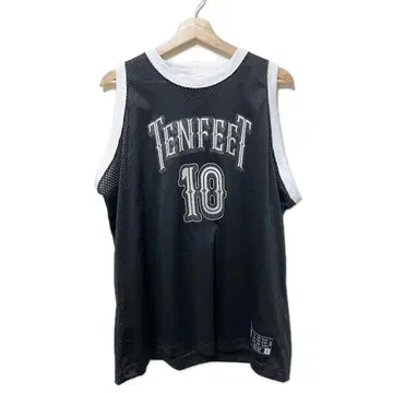 10-FEET 농구 셔츠 메쉬 탱크탑 L 블랙