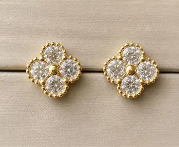 익명 최고 품질 모이사나이트 1.2ct 심플 클로버 S925 귀걸이