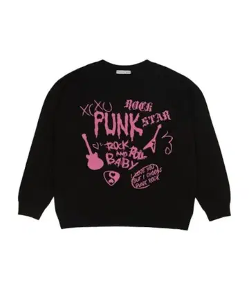 AESPA 카리나 LUVISTRUE OT PUNK KNIT BLACK