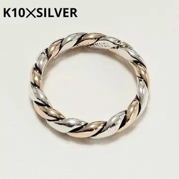 K10 x SILVER 콤비 컬러 트위스트링 반지 THE GINZA