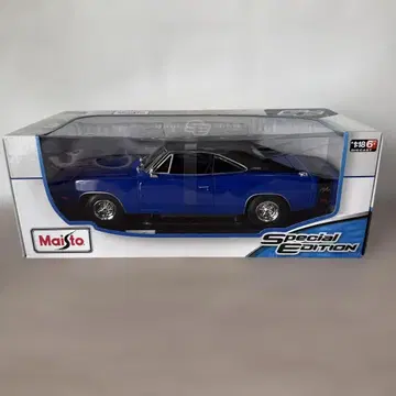 미니카 1969 DODGE ChargerR/T 블루 1/18 MAISTO