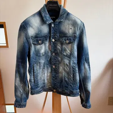 DSQUARED2 데님 자켓 페인트 가공