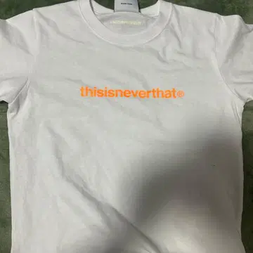 thisisneverthat 티셔츠 화이트 오렌지 로고