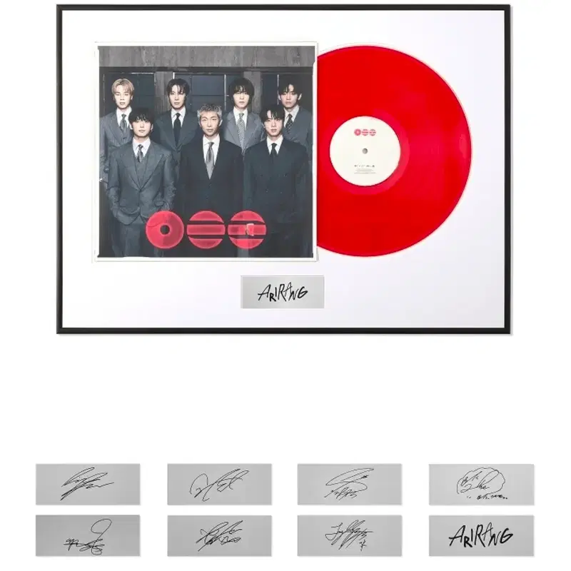 방탄소년단 기념 LP 프레임 + 친필 사인 7종