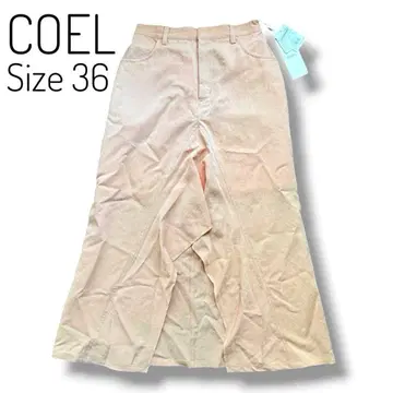 새상품 COEL 페인트 프린트 플레어 스커트 핑크 36 빈티지 패턴