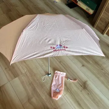 산리오 헬로키티 접이식 우산 당시 물품 초레어! 레어! 꽃 귀 키티