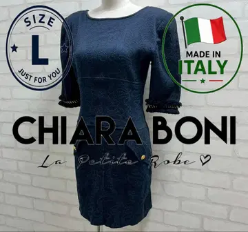 새상품급 CHIARA BONI 원피스 드레스 네이비 이탈리아제 L