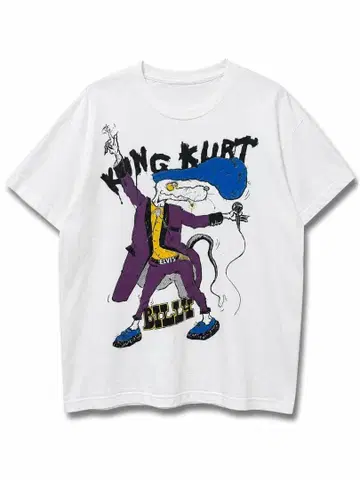 80s KING KURT BILLY VINTAGE 티셔츠 밴드 티