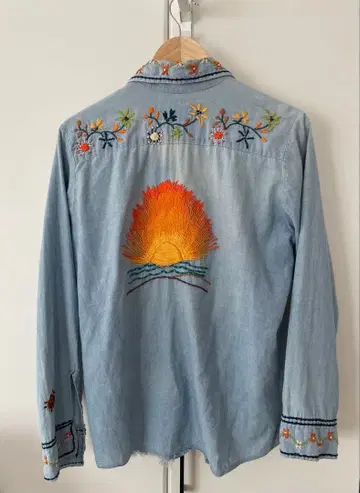 70s 빈티지 BIG MAC JCpenny 자수 데님 셔츠
