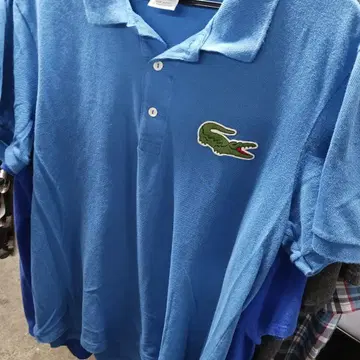 빅 와니 LACOSTE 피케 셔츠 블루 사이즈 4