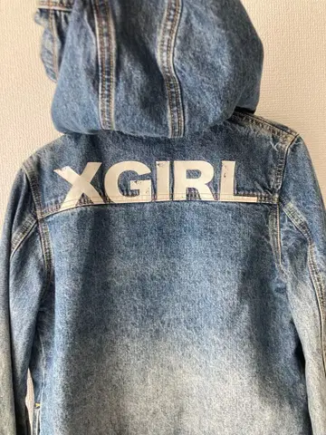 X-girl 데님 자켓 후드 부착