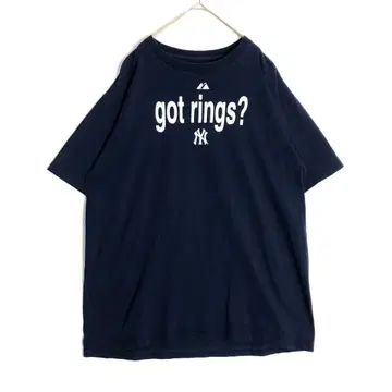 3155 got rings? MLB 양키스 반팔 T셔츠 네이비